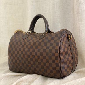 Speedy Bandoulière 35 Damier Ebene with Strap extender